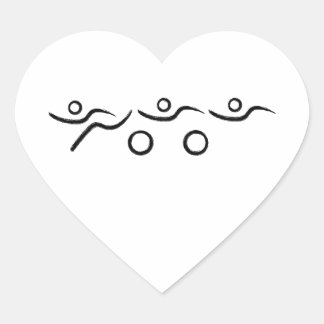 Sticker Cœur Un grand cadeau de Triathlon pour votre ami ou fam