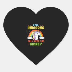 Sticker Cœur Un Véritable Unicorne N'A Besoin Que D'Un Donneur 