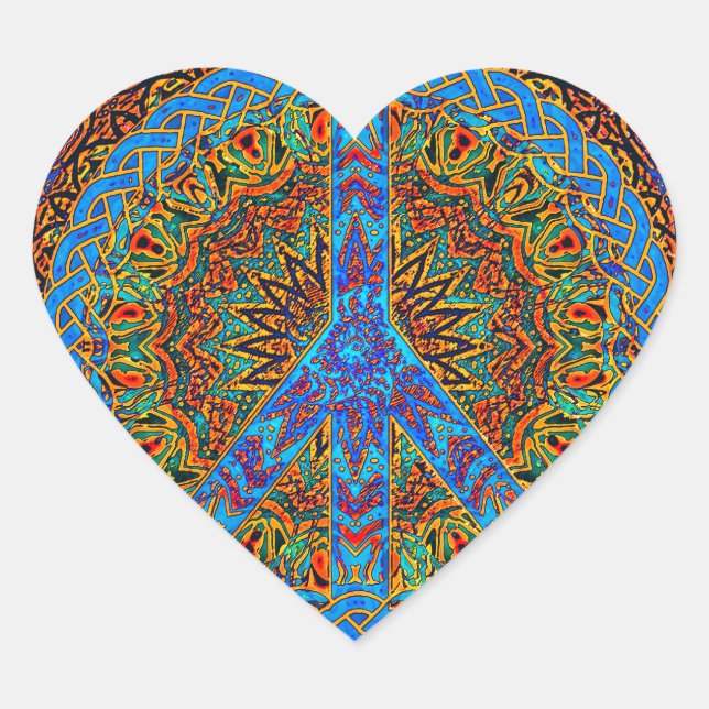 Sticker Cœur Une vie paisible (Devant)