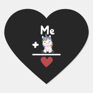 Sticker Cœur Unicorn Love Unicorn Coeur Unicornes Amour