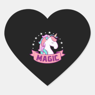 STICKER CŒUR UNICORN MAGIC