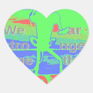Sticker Cœur United in Hope : Forts Together - Vibrant USA