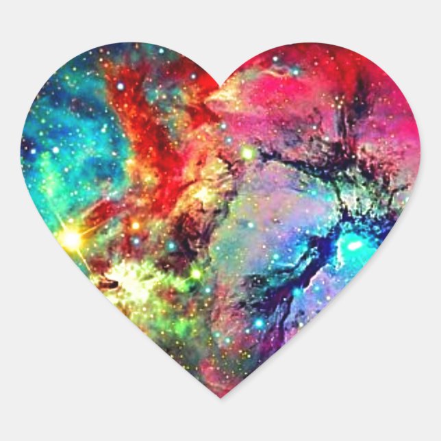 Sticker Cœur Univers (Devant)