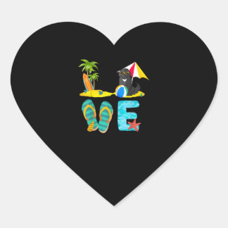 Sticker Cœur Vacances d'été à Terre-Neuve | Love terre-neuve