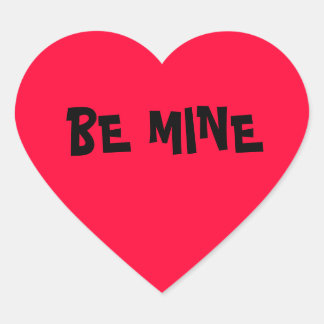 Sticker Cœur Valentine Be Mine