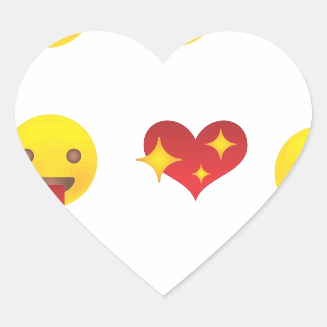 Sticker Cœur Valentine Emojis (Devant)