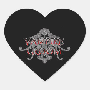 Sticker Coeur Vampire Groom