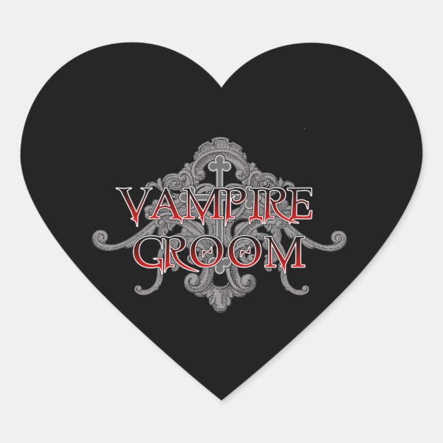 Sticker Coeur Vampire Groom (Devant)