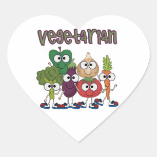 Sticker Cœur Végétarien