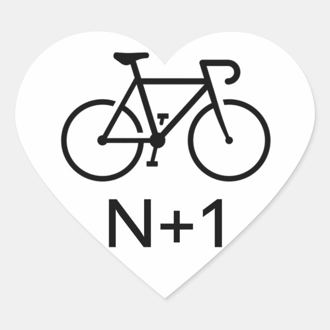 Sticker Cœur Vélo N+1 (Devant)