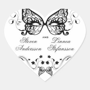 Sticker Cœur Venetia Carnivale Masque Victorian Ornate Flourdis