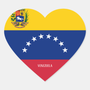 Sticker Cœur Venezuela Drapeau patriotique