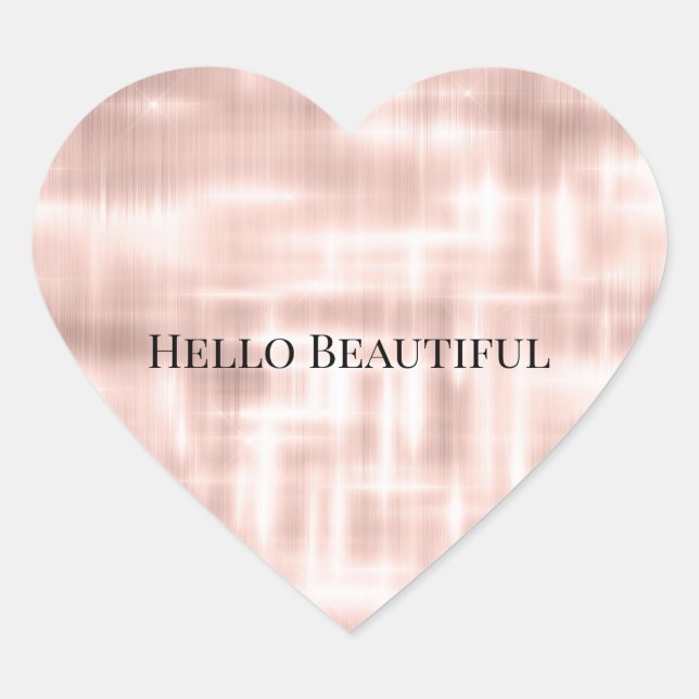 Sticker Cœur Verre blanc rose (Devant)