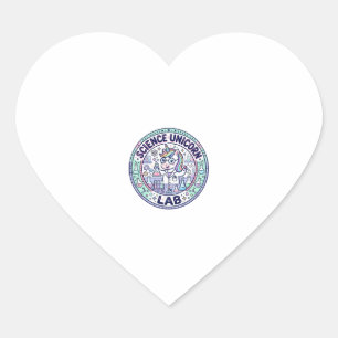 Sticker Cœur Vêtements d'application PRÊT Unicorn Science Unico