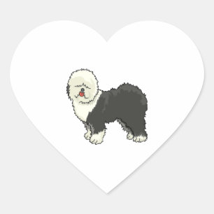Sticker Cœur Vieux chien anglais mon ami