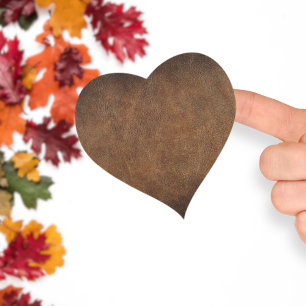 Sticker Cœur Vieux Monde Faux Leather