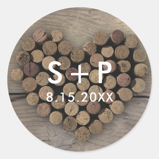 Sticker Coeur Vin Cork (Devant)