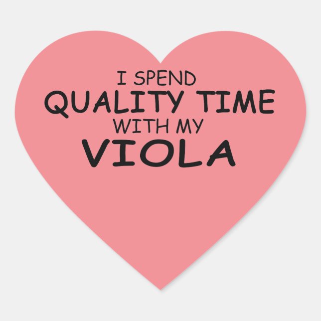 Sticker Coeur Viola Temps de qualité (Devant)