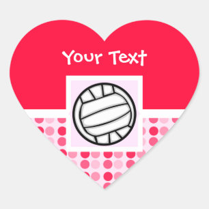 Sticker Cœur Volleyball mignon