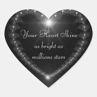 Sticker Cœur Votre coeur brille aussi brillant que des millions