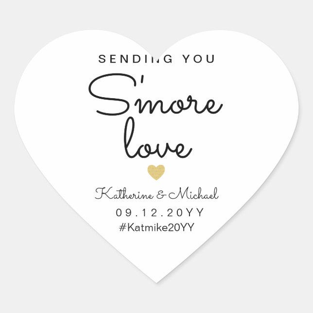 Sticker Cœur Vous envoyer plus d'amour plaisir de mariage faveu (Devant)