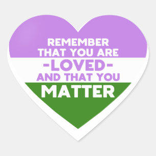 Sticker Cœur Vous êtes aimé Vous avez de l'importance (Coeur du