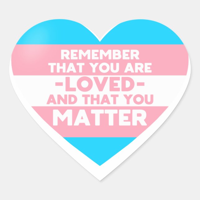 Sticker Cœur Vous êtes aimé Vous avez de l'importance (Coeur du (Devant)