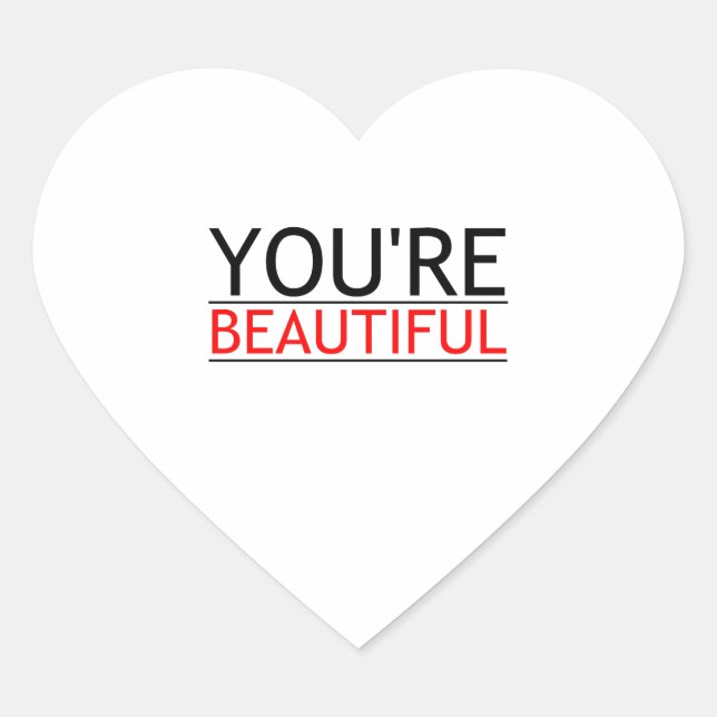 STICKER CŒUR VOUS ÊTES BELLE (Devant)