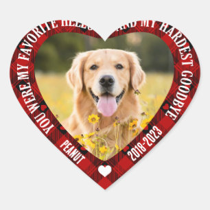 Sticker Cœur Vous étiez mon préféré Hello Pet Memorial Photo No