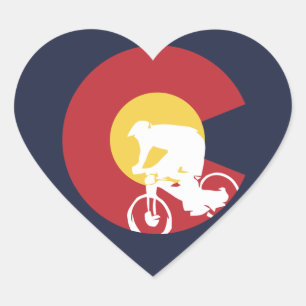 Sticker Cœur VTT Colorado