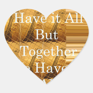 Sticker Cœur We may not have it all girafe safari hakuna mata