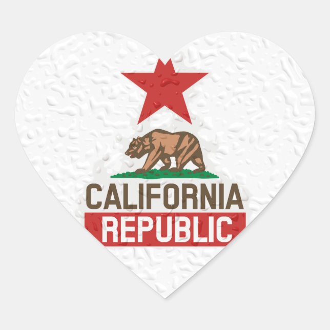 Sticker Cœur Wet California (Devant)