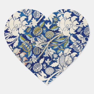 Sticker Cœur Wey, par William Morris Beautiful Vintage Art