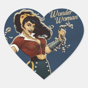 Sticker Cœur Wonder Woman Bombshell