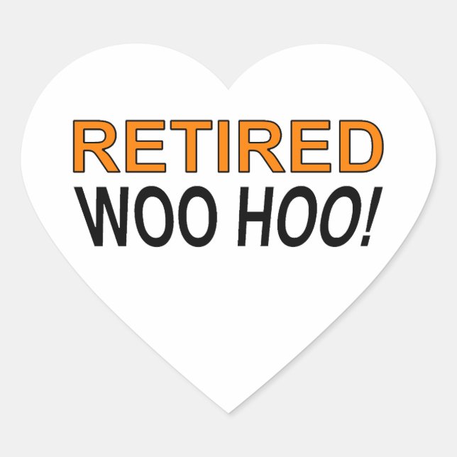 Sticker Cœur Woo Hoo à la retraite (Devant)