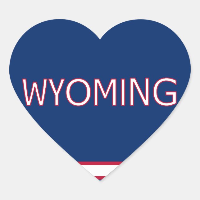 Sticker Cœur Wyoming (Devant)