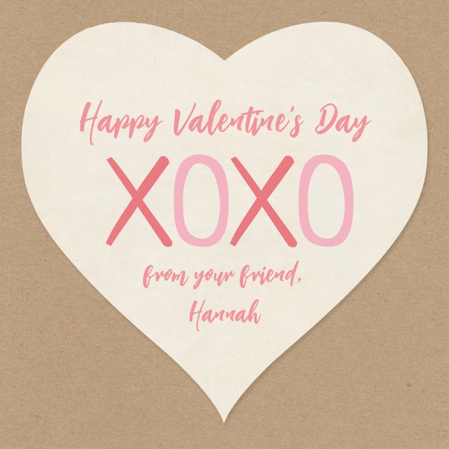 Sticker Cœur XOXO Heart Kids Classe Saint Valentin (Créateur téléchargé)