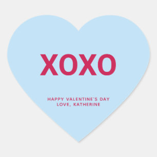 Sticker Cœur XOXO mignon plaisir Valentine's Day conversation p