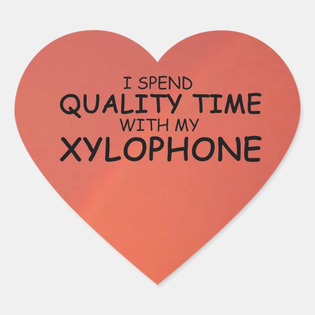 Sticker Coeur Xylophone pour le temps de qualité (Devant)