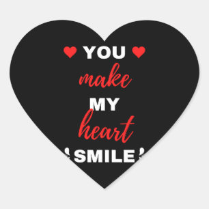 Sticker Cœur You Make My Heart Smile