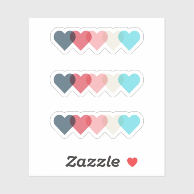 Sticker Coeurs (Feuille)