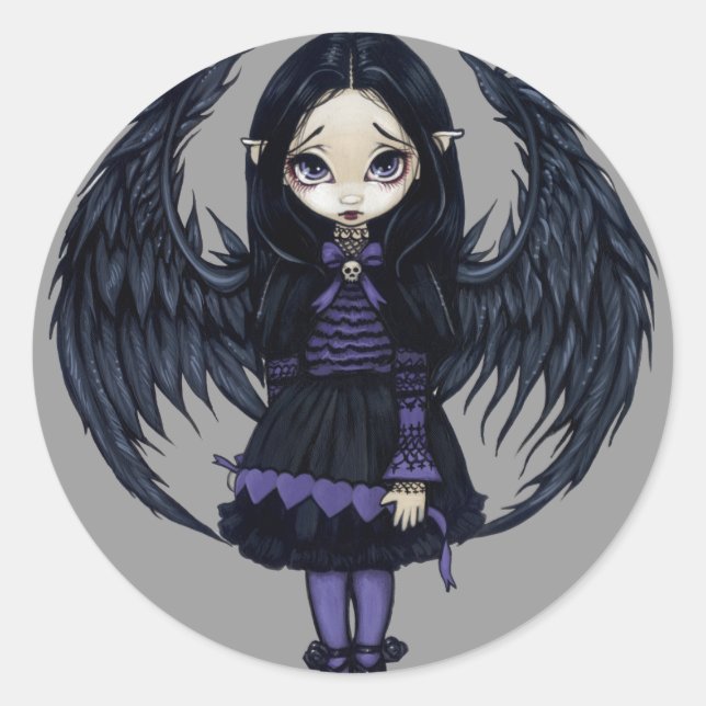 Sticker "Coeurs de papier violet" (Devant)