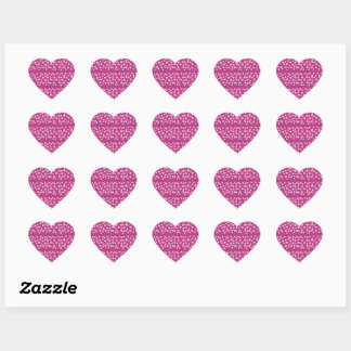 Sticker Coeurs Étincelants Rose