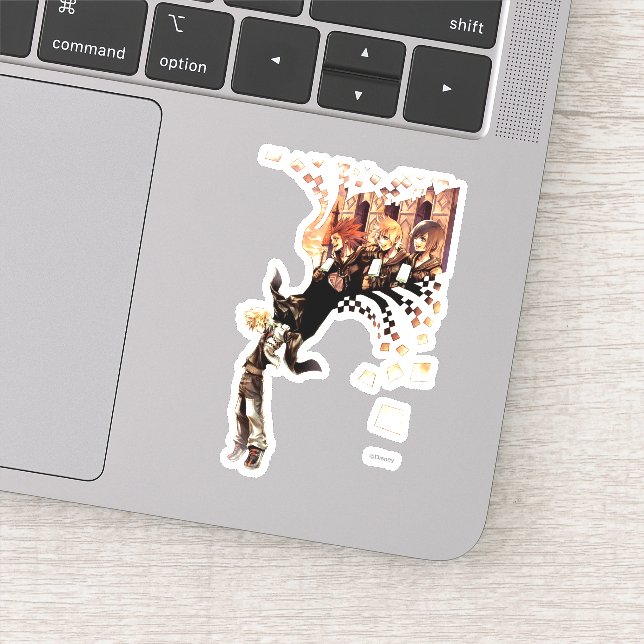 Sticker Coeurs royaux : 358/2 Jours | Roxas, Axel et Xion (Détail)