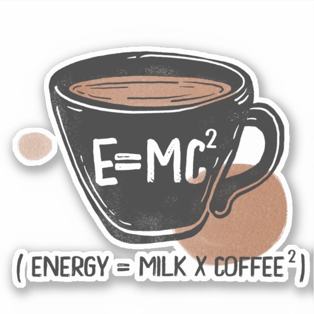 Sticker Coffee Lover Energy amusant (Devant)
