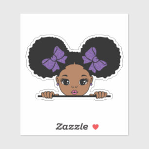 Sticker Coiffure de la fille noire