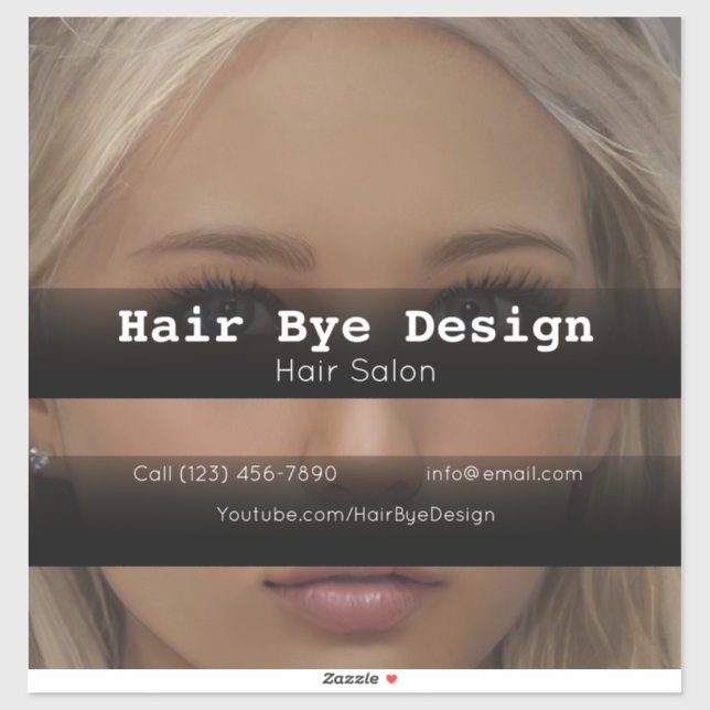 Sticker Coiffure Styling entreprise véhicule de publicité  (Feuille)