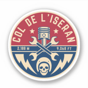 Sticker Col de l’Iseran français Alpes motobike tour