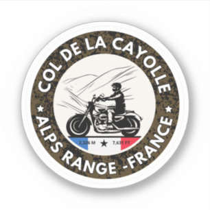Sticker Col de la Cayolle Alpes françaises circuit moto