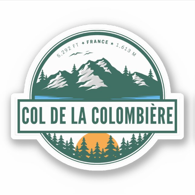Sticker col de la colombiere, alpes françaises (Devant)